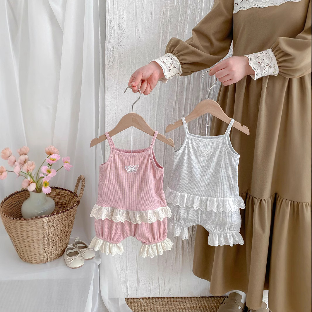 Korean Ins Splicing Lace Strap - Baby Products Korean review and price