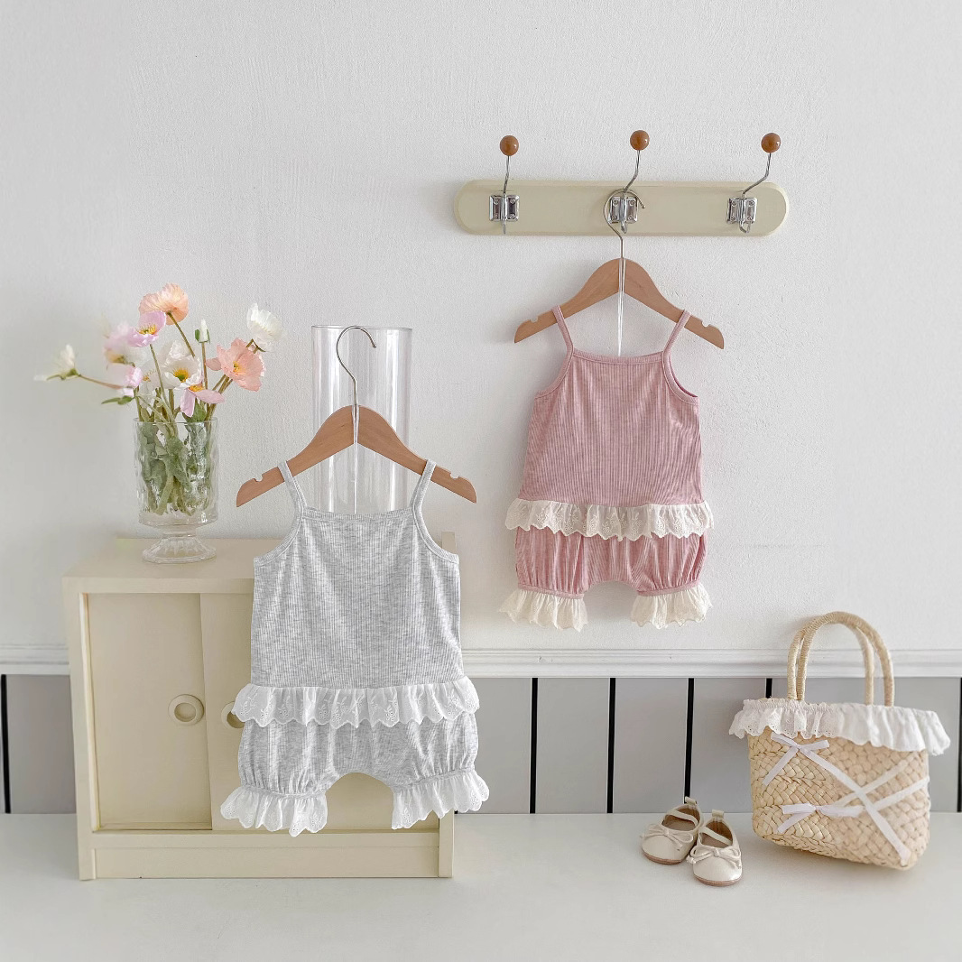 Korean Ins Splicing Lace Strap - Baby Products Korean review and price