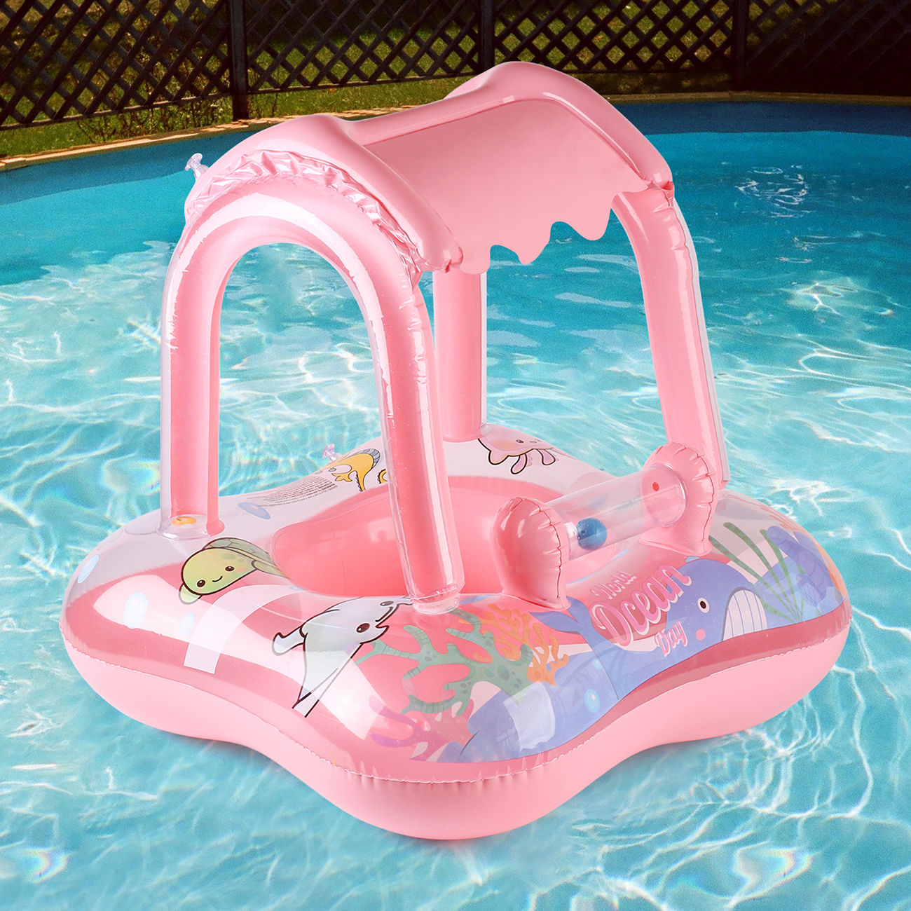 1pc Pool floats with canopy fo - Baby Swimming Floater review and price