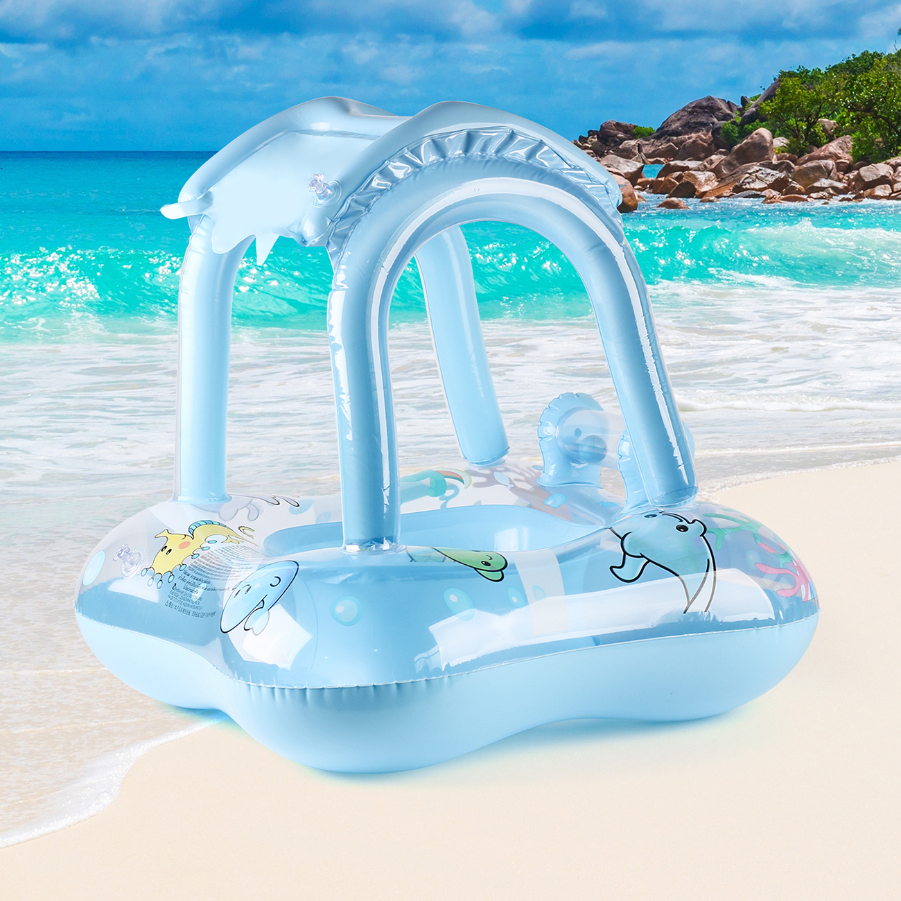 1pc Pool floats with canopy fo - Baby Swimming Floater review and price